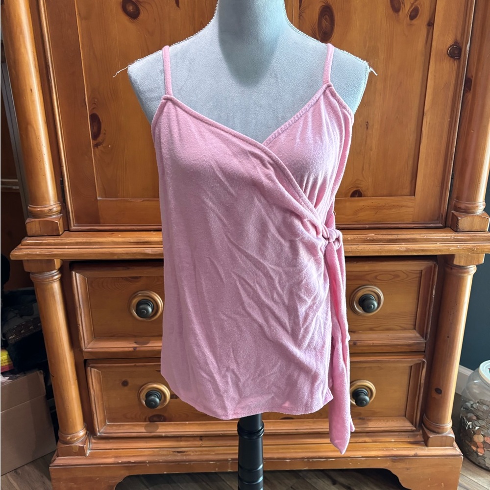 Wanderlux Spaghetti Strap Wrap Sweater, Sz M
